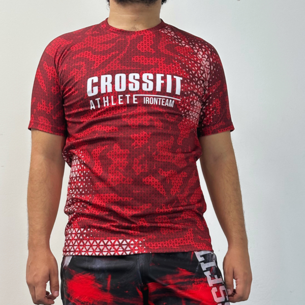 Camiseta crossfit militar roja