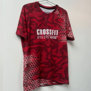 2(3) Camiseta crossfit militar roja