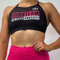 Leggins militar fucsia - top tiras negro con fucsia