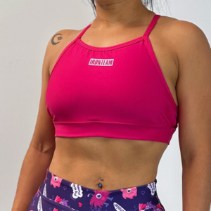 Top tiras fucsia