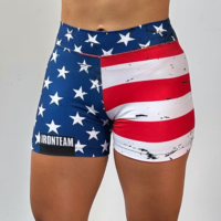 Short USA - top tiras blanco