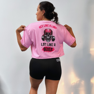 Short negro - Oversize fucsia calavera