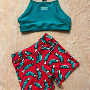 Short zombie - top tiras menta