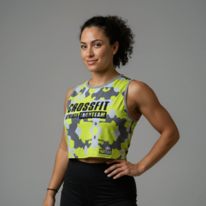 croptop militar neon crossfit