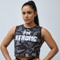 croptop militar negro strong