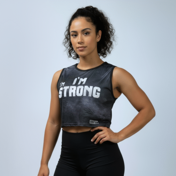 croptop negro tie strong