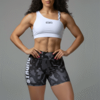 Short strong- Top Claer blanco