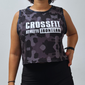 croptop militar negro crossfit