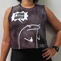 croptop negro tie funk burpee