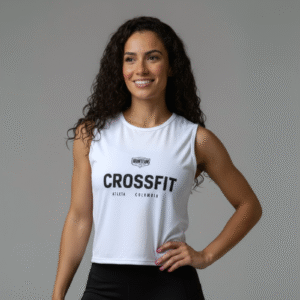 croptop blanco crossfit negro