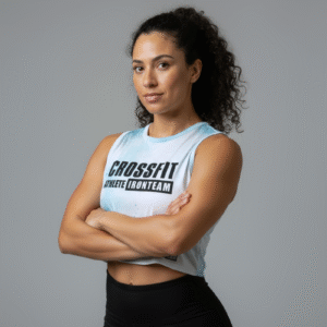 croptop azul tie crossfit