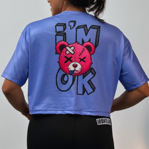 Oversize corto azul oso