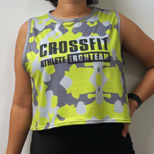 croptop militar neon crossfit