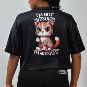 Oversize corto negro anti social