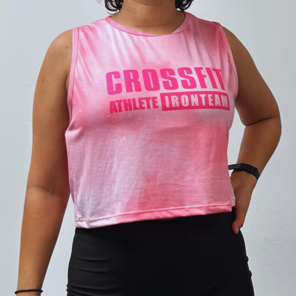 croptop rosa tie crossfit