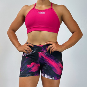 Short pinceladas fucsias - top tiras fucsia