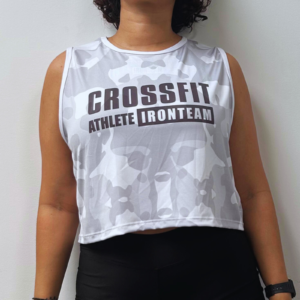 croptop militar blanco crossfit