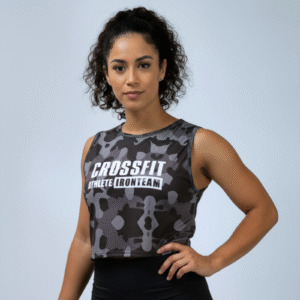 croptop militar negro crossfit