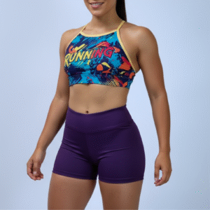 Short violeta - Top tiras fiesta