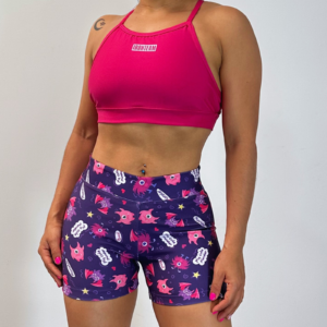 Short monstruos - top tiras fucsia