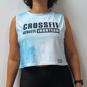 croptop azul tie crossfit