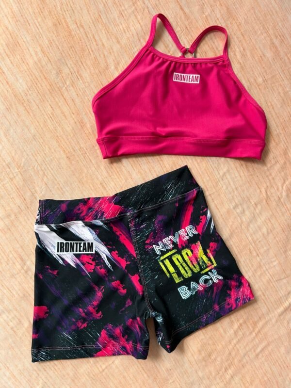 Short pinceladas fucsias - top tiras fucsia