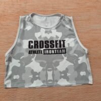 croptop militar blanco crossfit