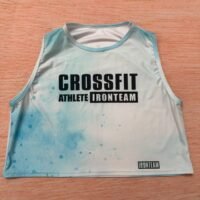 croptop azul tie crossfit