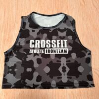 croptop militar negro crossfit