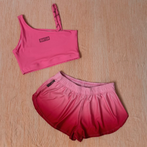 Short Running Vinorosa con Top Claer rosa