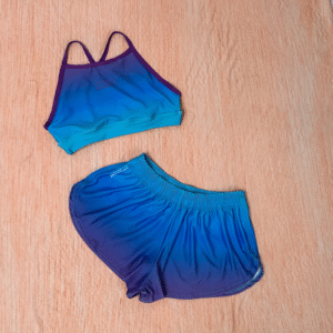 Short Running lila con Top tiras lila