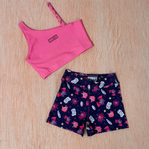 Short monstruos - top claer rosa