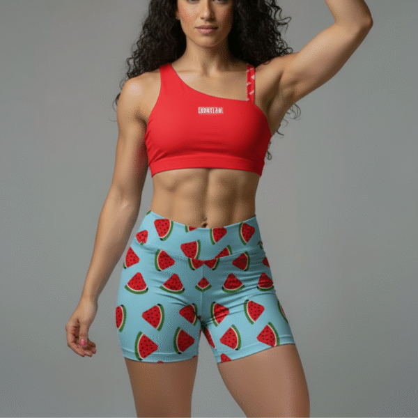 Short Sandia - Top claer rojo