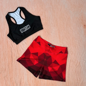 Short zafiro - Top esqueleto negro
