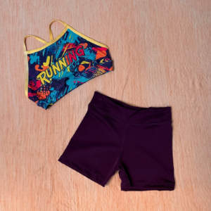 Short violeta - Top tiras fiesta
