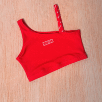 Short Running azul fucsia con Top tiras fucsia