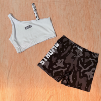 Short strong- Top Claer blanco