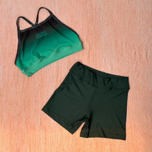 Short Verde Oliva - Top tiras verde degrade