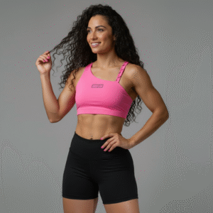 Short negro - Top claer rosa