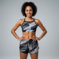 Short Running fantasia con Top tiras fantasia