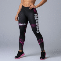 Leggins militar fucsia - top tiras negro con fucsia