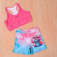 Short Stitch- Top esqueleto rosa